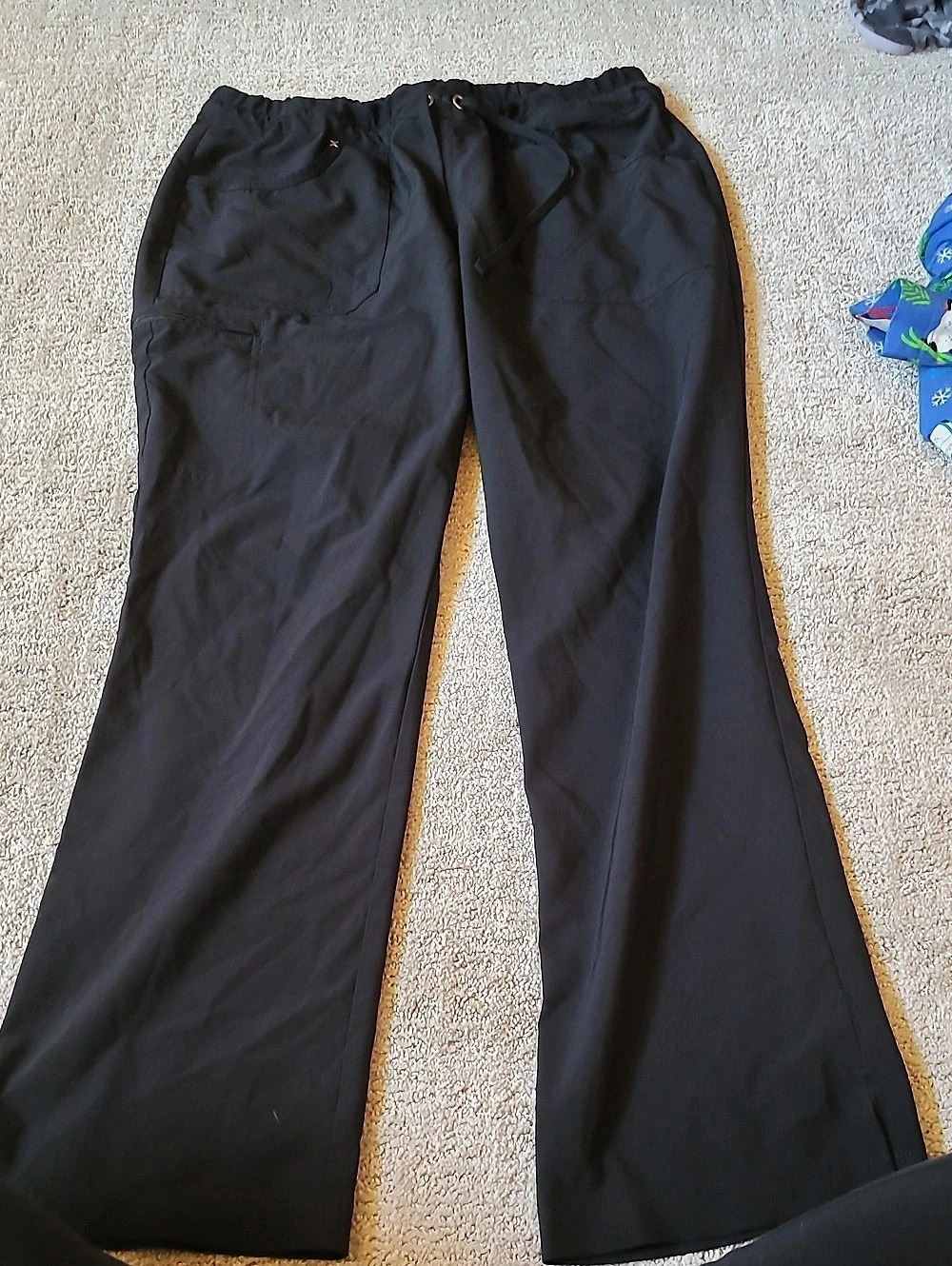Cherokee iFlex Tapered Leg Drawstring Scrub Pant CK010 iFlex CK010 Black Track